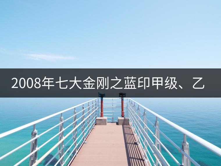 2008年七大金剛之藍印甲級、乙級開湯