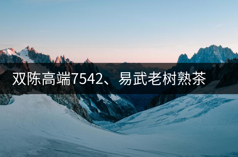 雙陳高端7542、易武老樹熟茶特級品正式上市