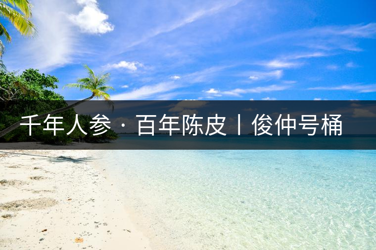 千年人參 · 百年陳皮丨俊仲號(hào)桶裝柑普茶豈止于大！