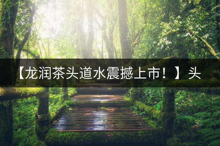【龍潤(rùn)茶頭道水震撼上市！】頭道水，二道茶，三道四道是精華！