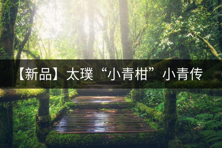 【新品】太璞“小青柑”小青傳奇上市