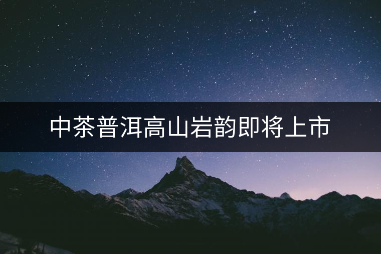 中茶普洱高山巖韻即將上市