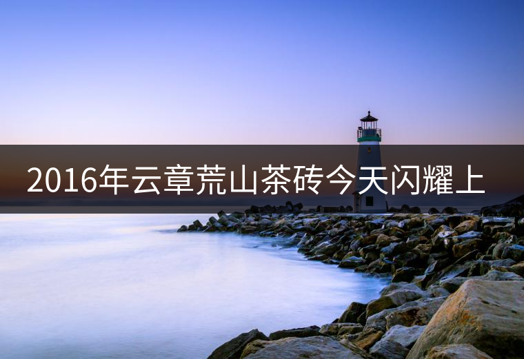 2016年云章荒山茶磚今天閃耀上市！