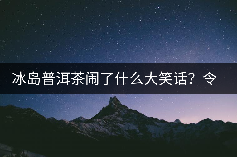 冰島普洱茶鬧了什么大笑話？令茶界人士們捧腹大笑？