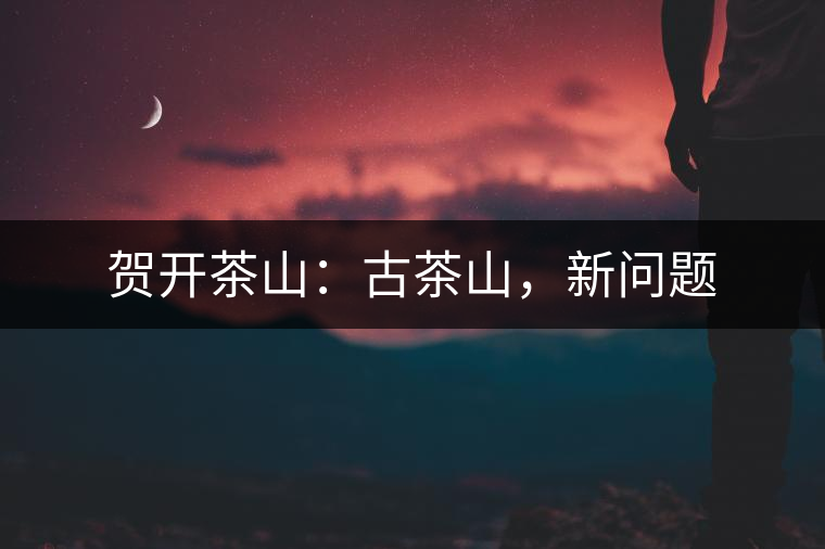 賀開(kāi)茶山：古茶山，新問(wèn)題