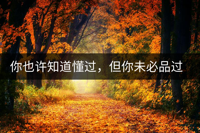 你也許知道懂過，但你未必品過磨烈