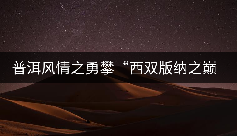 普洱風(fēng)情之勇攀“西雙版納之巔”——勐宋古茶山