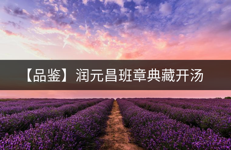 【品鑒】潤元昌班章典藏開湯 【品鑒】潤元昌班章典藏開湯