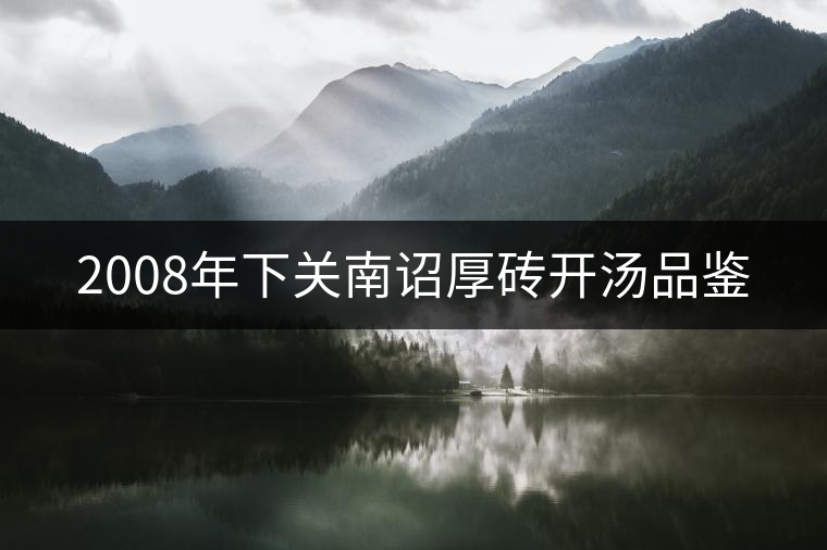 2008年下關(guān)南詔厚磚開湯品鑒