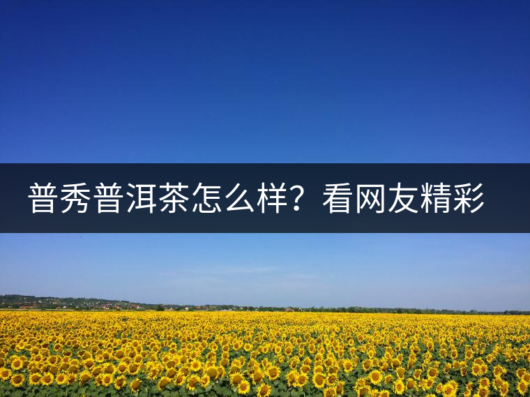 普秀普洱茶怎么樣？看網(wǎng)友精彩回答
