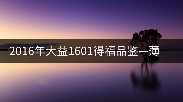 2016年大益1601得福品鑒—薄身板，厚滋味