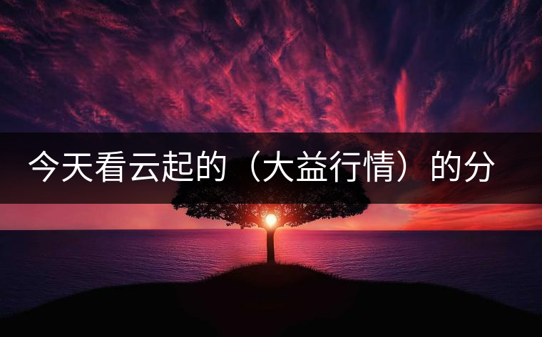 今天看云起的（大益行情）的分析報告，感受如下；轉(zhuǎn)化什么