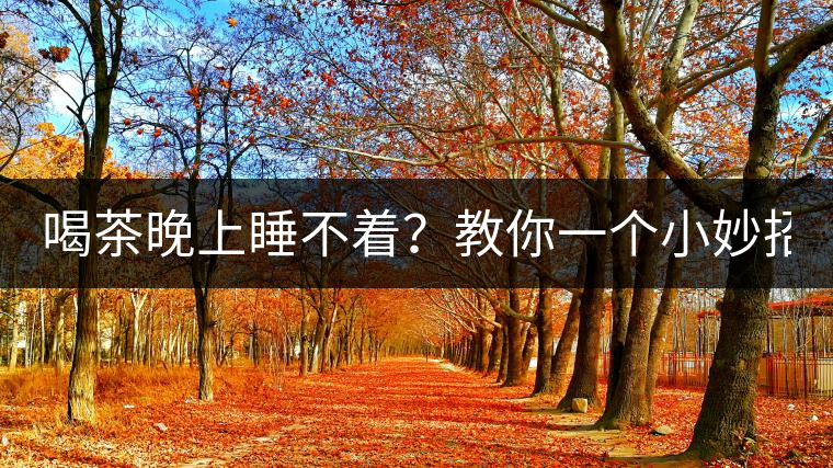 喝茶晚上睡不著？教你一個小妙招！