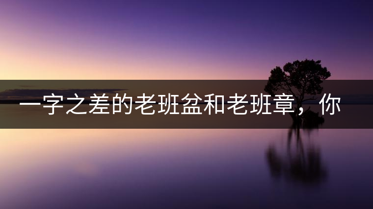 一字之差的老班盆和老班章，你能分辨嗎？