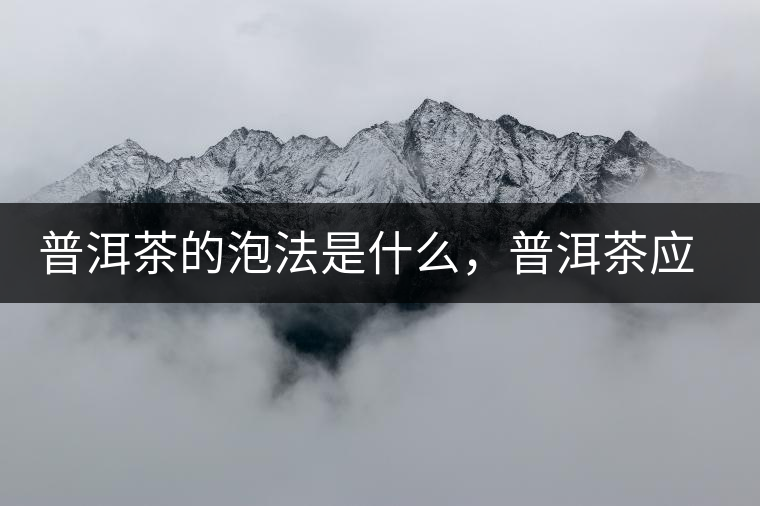 普洱茶的泡法是什么，普洱茶應(yīng)該怎么泡？