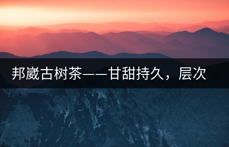 邦崴古樹(shù)茶——甘甜持久，層次鮮明