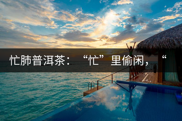 忙肺普洱茶：“忙”里偷閑，“肺”寧靜無以致遠(yuǎn)！