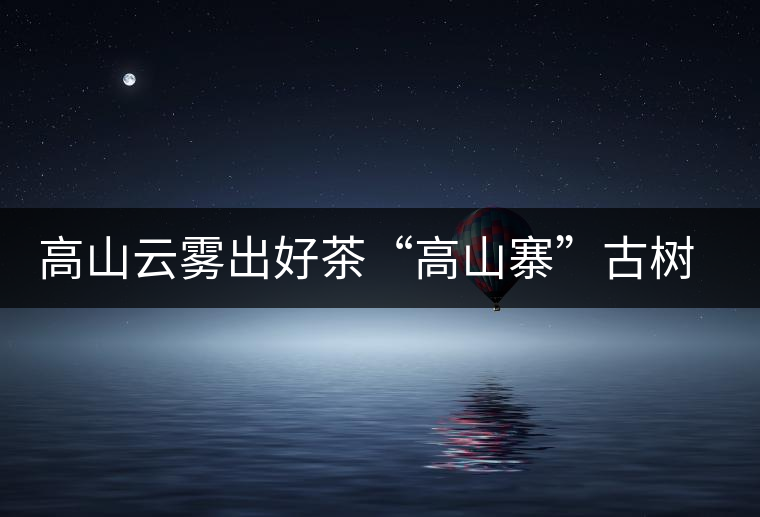 高山云霧出好茶“高山寨”古樹茶高海拔的獨特品質(zhì)