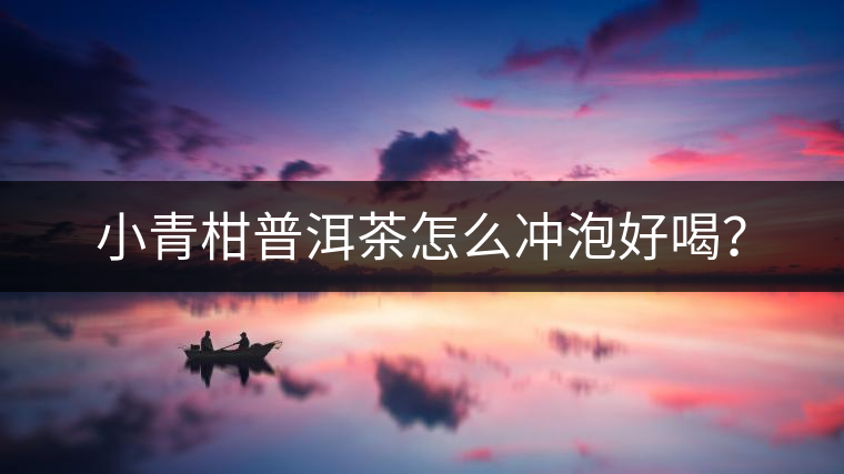 小青柑普洱茶怎么沖泡好喝？