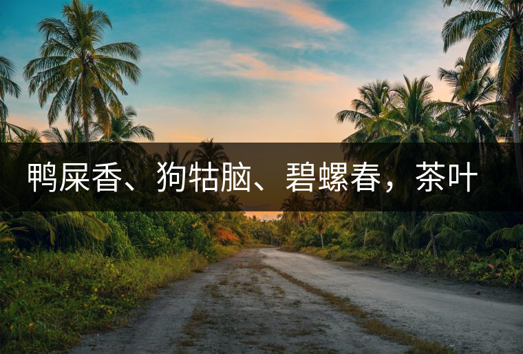鴨屎香、狗牯腦、碧螺春，茶葉到底是如何被命名的