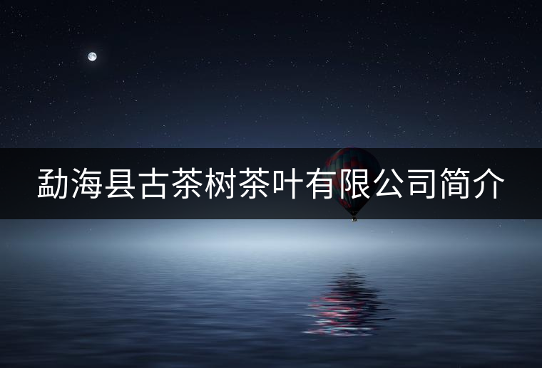 勐海縣古茶樹(shù)茶葉有限公司簡(jiǎn)介