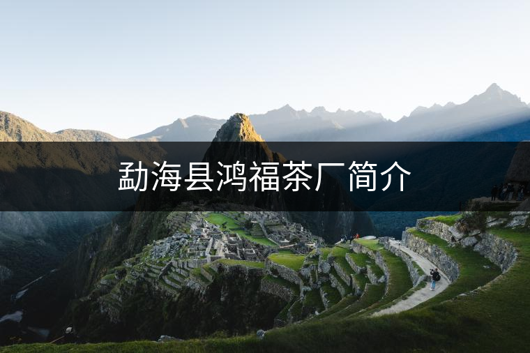 勐海縣鴻福茶廠簡(jiǎn)介 勐??h鴻福茶廠簡(jiǎn)介