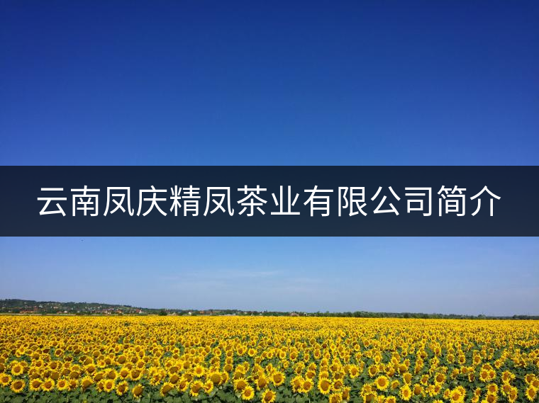 云南鳳慶精鳳茶業(yè)有限公司簡(jiǎn)介