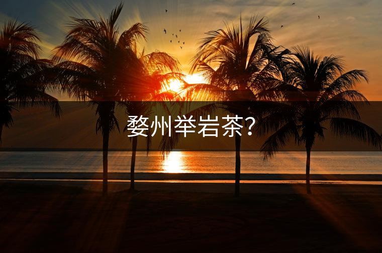 婺州舉巖茶？