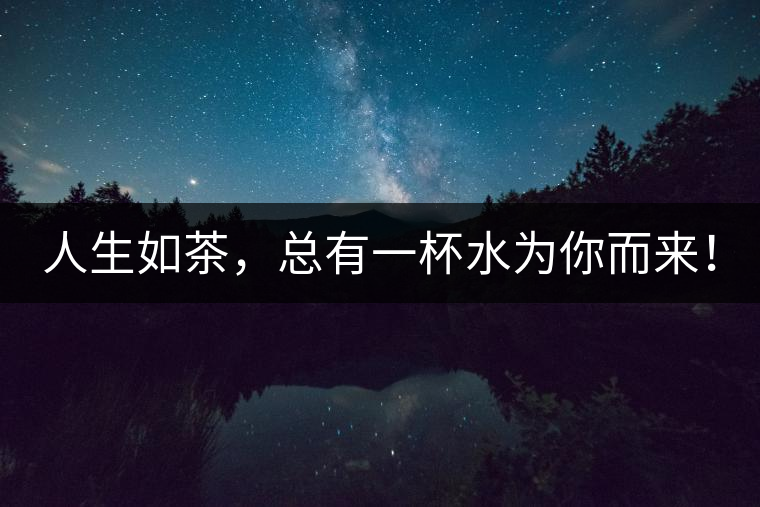 人生如茶，總有一杯水為你而來！