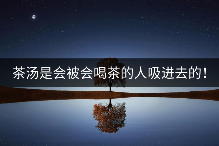 茶湯是會被會喝茶的人吸進去的！