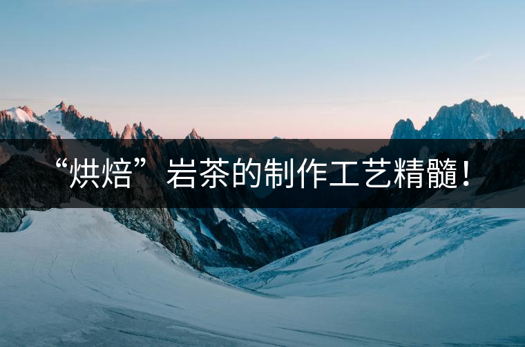 “烘焙”巖茶的制作工藝精髓！