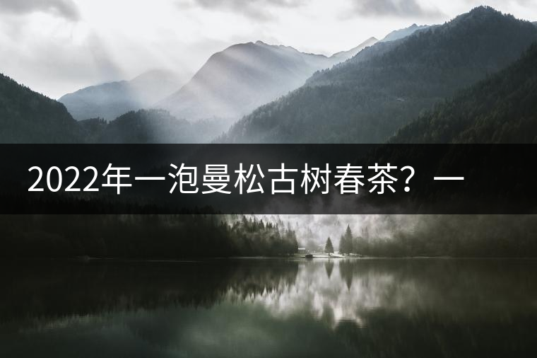 2022年一泡曼松古樹春茶？一飲帝王味……