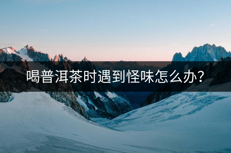 喝普洱茶時遇到怪味怎么辦？