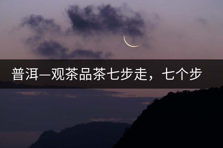 普洱—觀茶品茶七步走，七個(gè)步驟，喝懂普洱茶