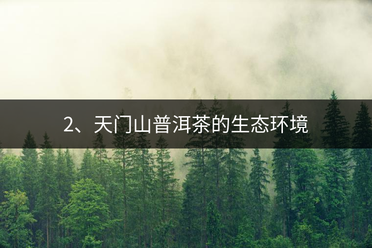 2、天門山普洱茶的生態(tài)環(huán)境