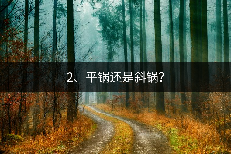 2、平鍋還是斜鍋？