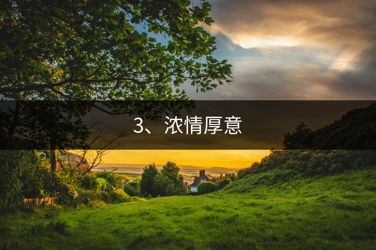 3、濃情厚意