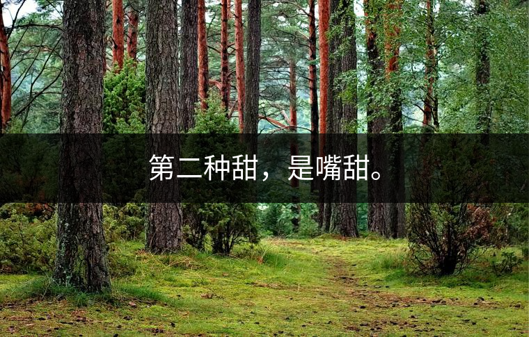 第二種甜，是嘴甜。