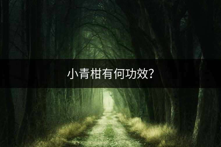 小青柑有何功效？