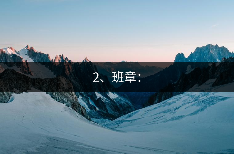 2、班章：