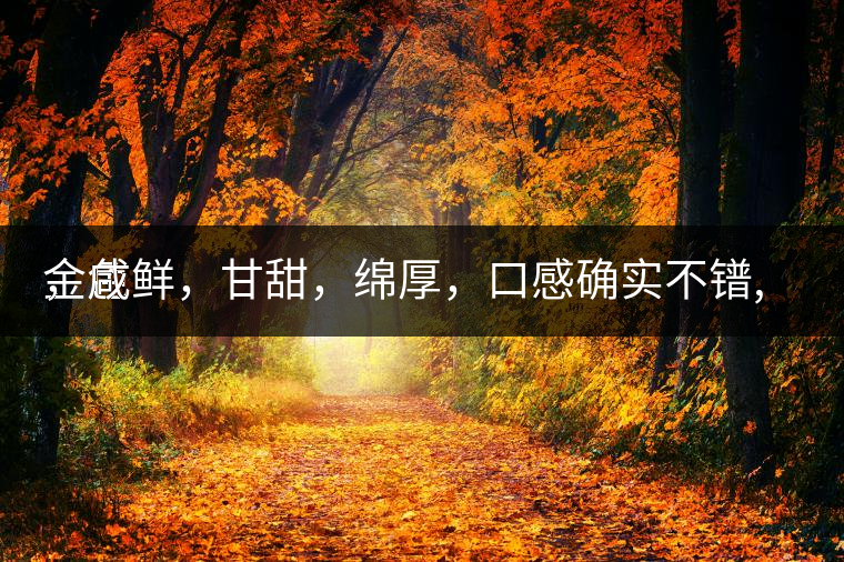 金色
，咸鮮，甘甜，綿厚，口感確實(shí)不鐠,還有上升空間。